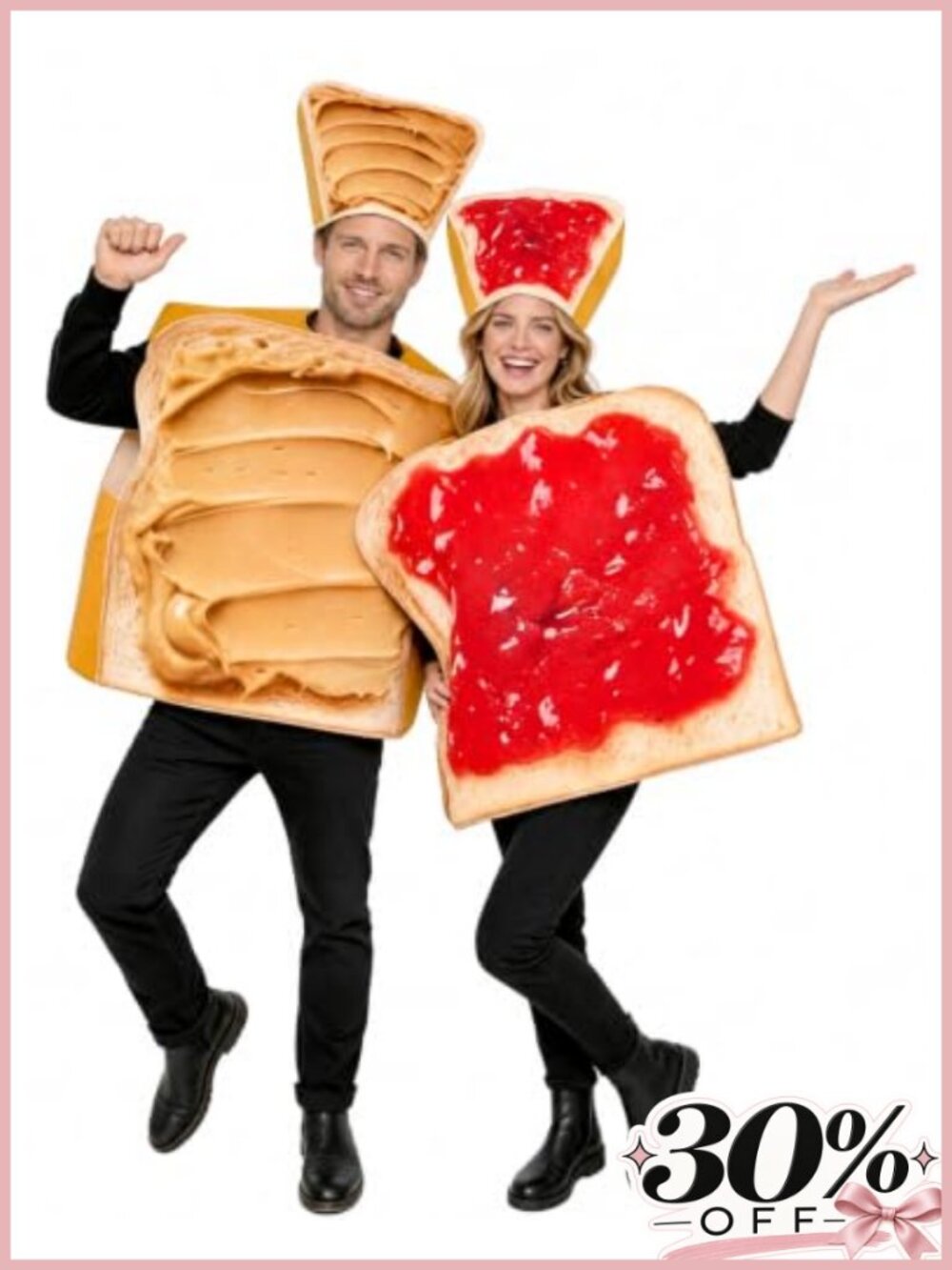 Peanut Butter Jelly Couples Halloween Costume Adult Food Cosplay Set
